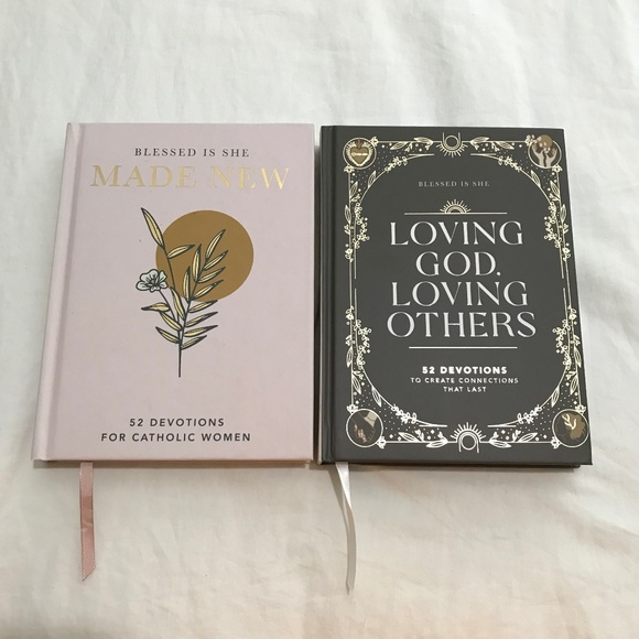 Hardcover Blessed Is She Catholic Devotional Books Bundle Lot - Picture 1 of 16